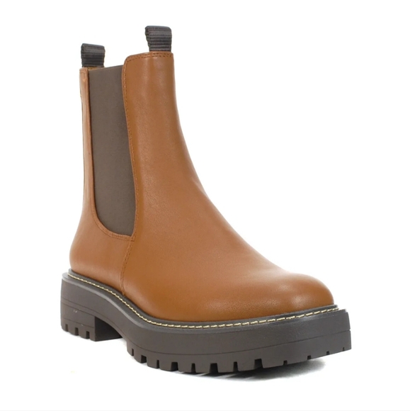 Sam Edelman Laguna Tawny Brown Leather Chelsea Boots Size 11